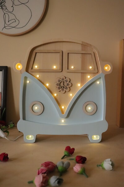 Kombi drvena LED noćna lampa