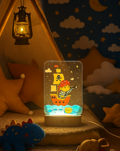 Neustrašivi Pirat UV klirit LED lampa