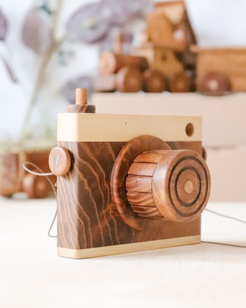 Camera wooden toy