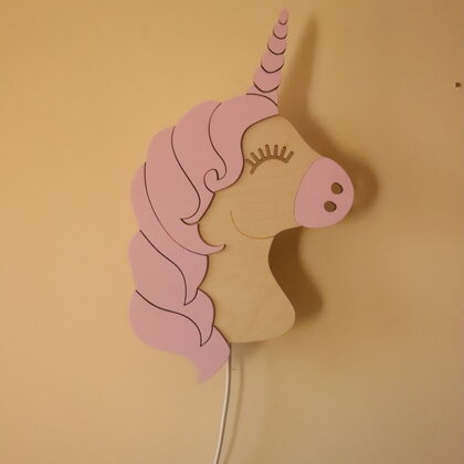 Unicorn wall lamp