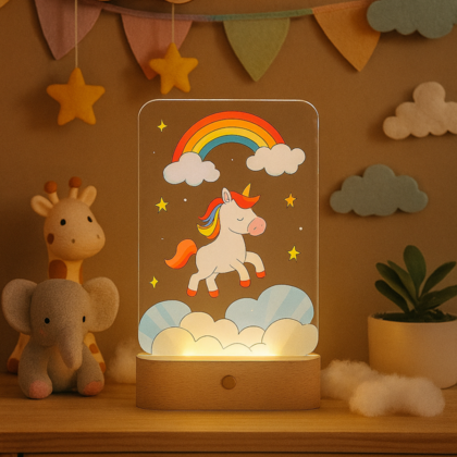 Magični Jednorog UV klirit LED lampa
