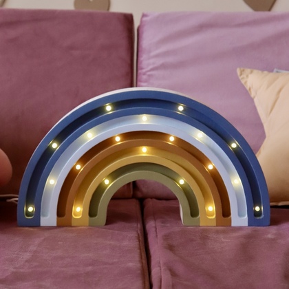 Duga drvena LED noćna lampa Denim