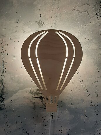 Drvena zidna lampa Hot Air Balloon