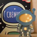 Astronaut drvena LED noćna lampa