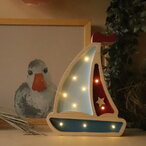 Mini Jedrilica drvena LED noćna lampa
