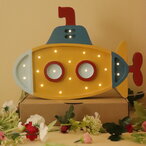 Wooden LED lamp Submarine
