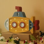 Wooden LED lamp Submarine