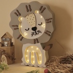Lav drvena LED noćna lampa