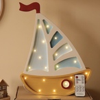 Jedrilica drvena LED noćna lampa