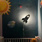 Rocket wall lamp