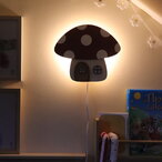 Pečurka drvena zidna lampa