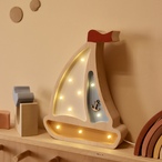Mini Jedrilica drvena LED noćna lampa