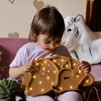 Lane drvena LED noćna lampa