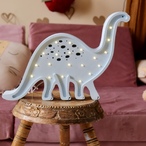 Dinosaurus Plava drvena LED noćna lampa