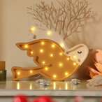 Golub drvena LED noćna lampa