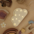 Mini Oblak drvena LED noćna lampa Bela