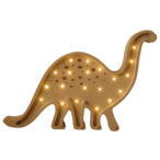 Dinosaurus drvena LED noćna lampa Krem