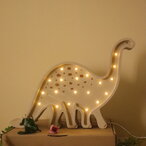 Dinosaurus drvena LED noćna lampa Krem