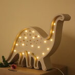 Dinosaurus drvena LED noćna lampa Krem
