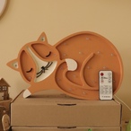 Maca drvena LED noćna lampa Narandžasta