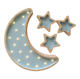 Wooden LED lamp Moon