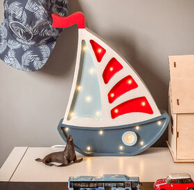 Drvena LED lampa Jedrilica