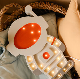 Wooden LED lamp Astronaut