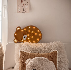 Wooden LED lamp Bear
