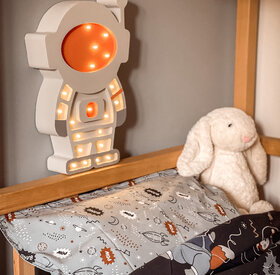 Wooden LED lamp Astronaut