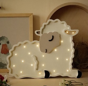 Wooden LED lamp Sheep