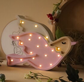 Wooden LED lamp Dove