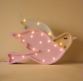 Wooden LED lamp Dove