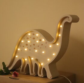 Wooden LED lamp Dinosaur