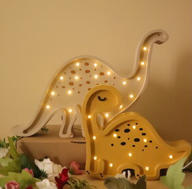 Wooden LED lamp Dinosaur