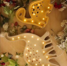 Wooden LED lamp Dinosaur