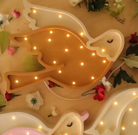 Wooden LED lamp Dove