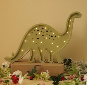 Wooden LED lamp Dinosaur