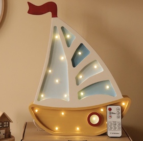 Drvena LED lampa Jedrilica