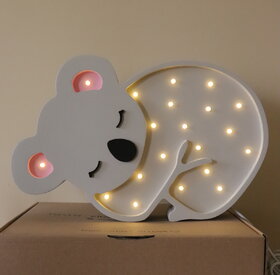 Wooden LED lamp Koala