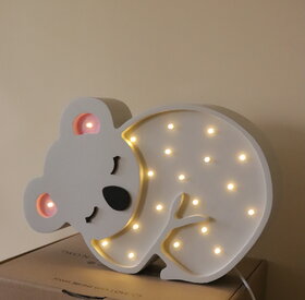 Wooden LED lamp Koala
