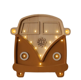 Drvena LED lampa Kombi Braon