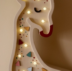 Wooden LED lamp Giraffe