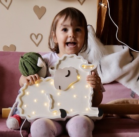 Wooden LED lamp Sheep