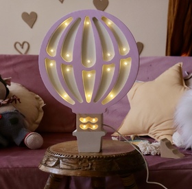 Drvena LED lampa Balon