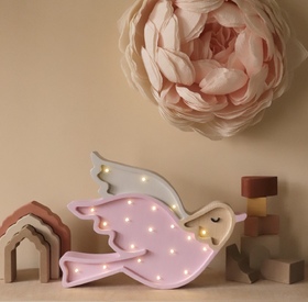Wooden LED lamp Dove