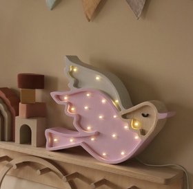 Wooden LED lamp Dove