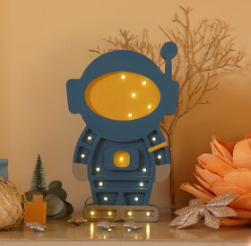 Wooden LED lamp Astronaut