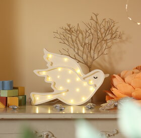 Wooden LED lamp Dove
