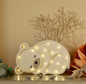 Wooden LED lamp Bear