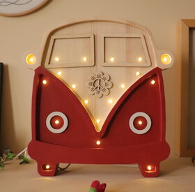 Drvena LED lampa Kombi Braon